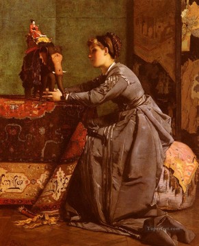 リンデ・ア・パリ・ル・ビベロ エキゾチックな女性ベルギーの画家アルフレッド・スティーブンス Oil Paintings